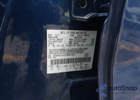 2012 Ford Edge Sel z USA, uszkodzony, nr VIN 2FMDK3JC3CBA61024